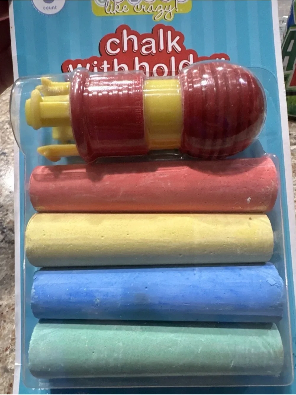 Chalk with Holder Kids Sidewalk Chalk Set - Multicolor (D)